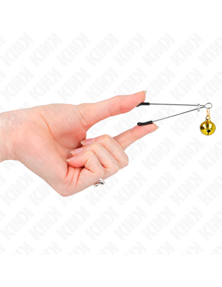 KINK - THIN BELL NIPPLE CLAMPS GOLD 7 CM