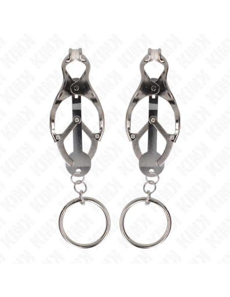 KINK - JAPONIŠKI DOBILŲ FORMOS SPENELIŲ SPAUSTUKAI SIDABRINĖS SPAUSTUKĖS