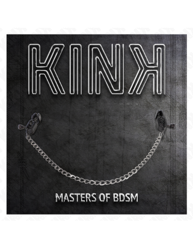 KINK - plokščios grandinėlės formos spenelių laikikliai, sidabriniai, 30 cm