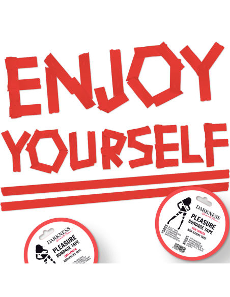 DARKNESS - NON-STICKY RED BONDAGE TAPE 15 M