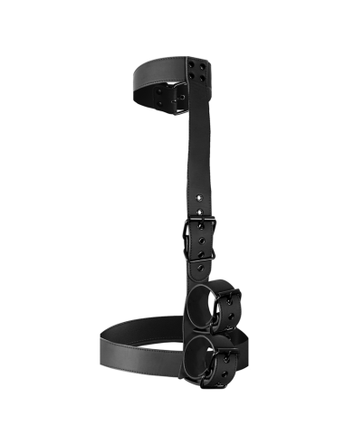FETISH SUBMISSIVE BONDAGE - COLLAR and WRIST CUFFS BODY RESTRAINT SET
