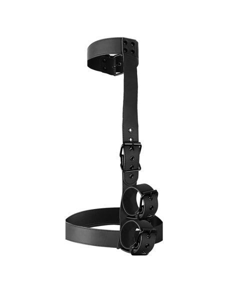 FETISH SUBMISSIVE BONDAGE - COLLAR and WRIST CUFFS BODY RESTRAINT SET