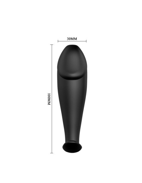 PRETTY LOVE - SILICONE ANAL PLUG PENIS FORM AND 12 VIBRATION MODES BLACK