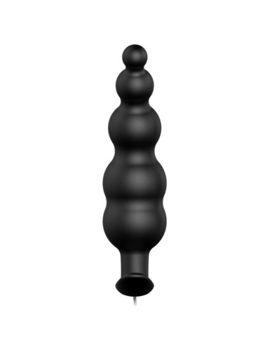 PRETTY LOVE - ANAL PLUG SILICONE EXTRA STIMULATION AND 12 VIBRATION MODES BLACK REMOTE CONTROL