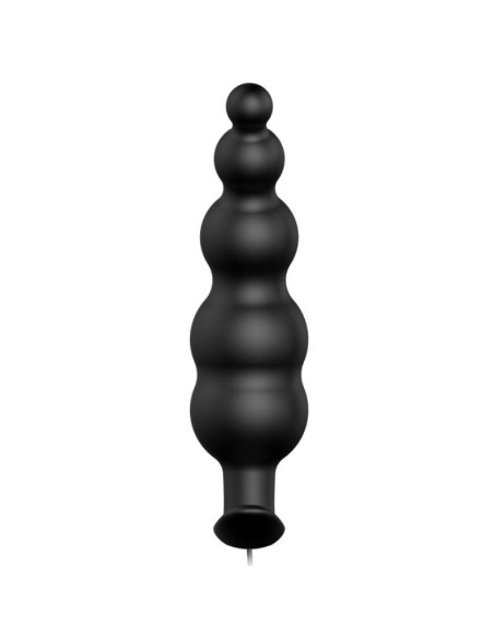 PRETTY LOVE - ANAL PLUG SILICONE EXTRA STIMULATION AND 12 VIBRATION MODES BLACK REMOTE CONTROL