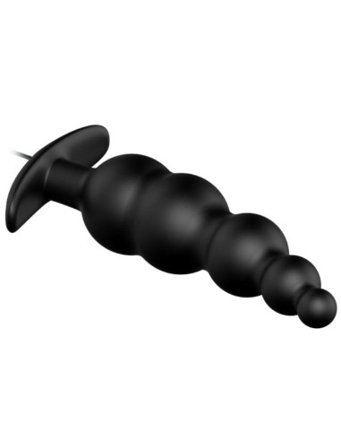 PRETTY LOVE - ANAL PLUG SILICONE EXTRA STIMULATION AND 12 VIBRATION MODES BLACK REMOTE CONTROL
