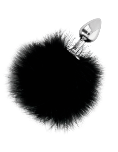DARKNESS - EXTRA ANAL BUTTPLUG WITH TAIL BLACK 7 CM
