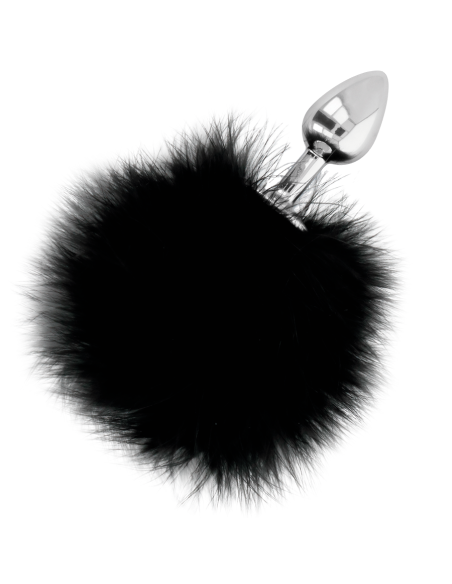 DARKNESS - EXTRA ANAL BUTTPLUG WITH TAIL BLACK 7 CM