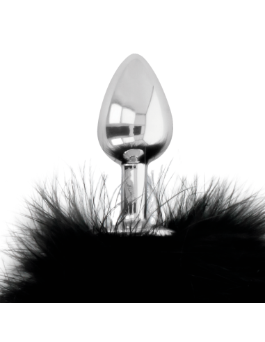 DARKNESS - EXTRA ANAL BUTTPLUG WITH TAIL BLACK 7 CM