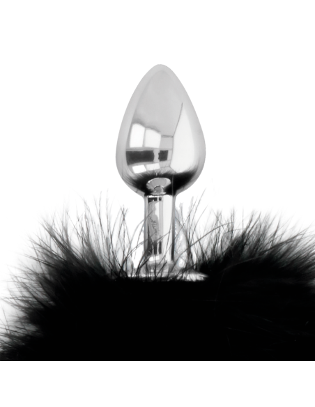 DARKNESS - EXTRA ANAL BUTTPLUG WITH TAIL BLACK 7 CM