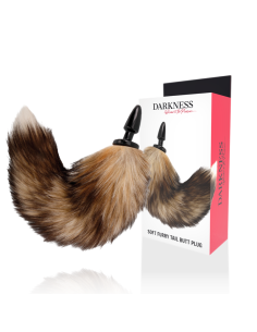 DARKNESS - NATURAL TAIL WITH SILICONE ANAL PLUG 10 CM