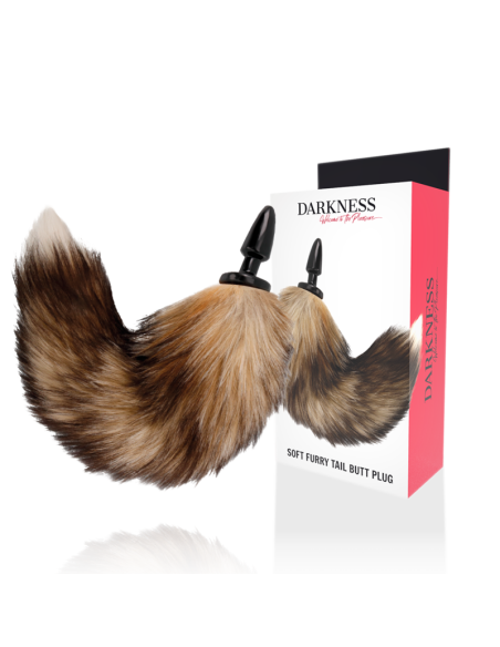 DARKNESS - NATURAL TAIL WITH SILICONE ANAL PLUG 10 CM