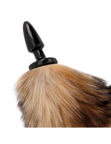 DARKNESS - NATURAL TAIL WITH SILICONE ANAL PLUG 10 CM