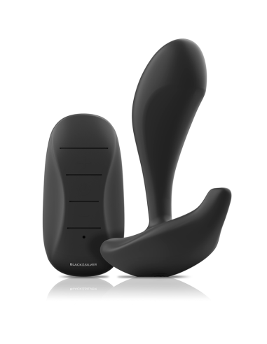 BLACKandSILVER - DWAYNE ANAL PLUG SILICONE REMOTE CONTROL
