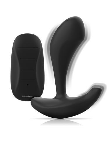 BLACKandSILVER - DWAYNE ANAL PLUG SILICONE REMOTE CONTROL