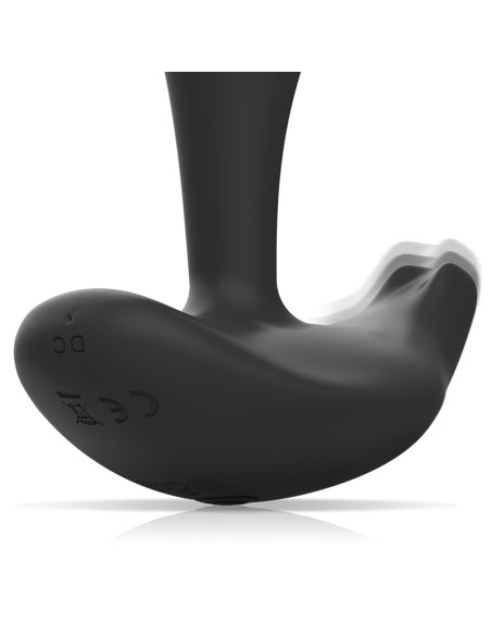 BLACKandSILVER - DWAYNE ANAL PLUG SILICONE REMOTE CONTROL