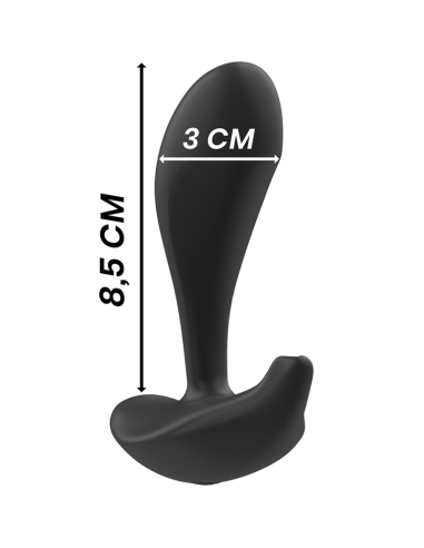 BLACKandSILVER - DWAYNE ANAL PLUG SILICONE REMOTE CONTROL