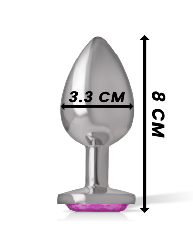 INTENSE - ALUMINUM METAL ANAL PLUG PINK HEART SIZE M