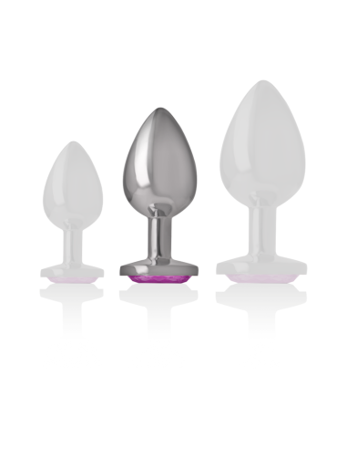 INTENSE - ALUMINUM METAL ANAL PLUG PINK HEART SIZE M