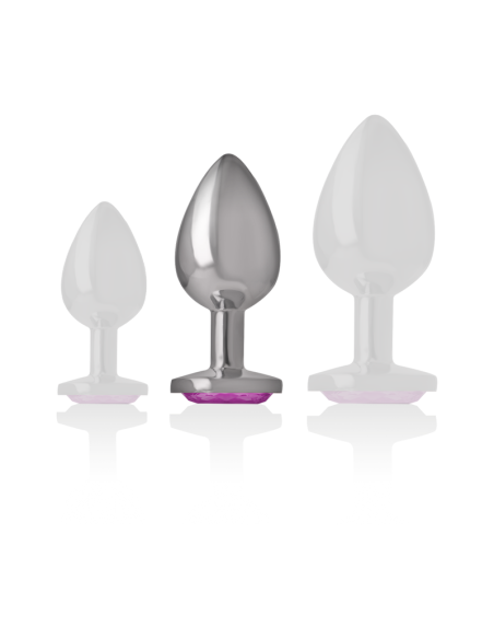 INTENSE - ALUMINUM METAL ANAL PLUG PINK HEART SIZE M