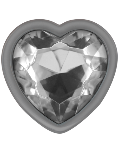 INTENSE - ANAL PLUG METAL ALUMINUM WHITE HEART SIZE L