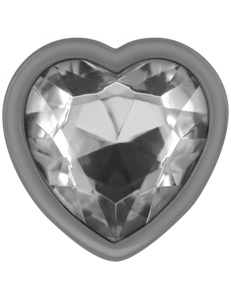 INTENSE - ANAL PLUG METAL ALUMINUM WHITE HEART SIZE L