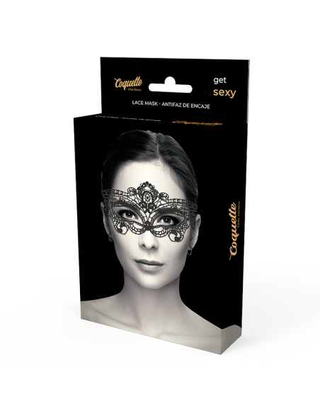 COQUETTE CHIC DESIRE - LACE MASK BLACK