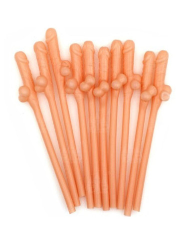 DIABLO PICANTE - 10 PENIS SHAPED STRAWS