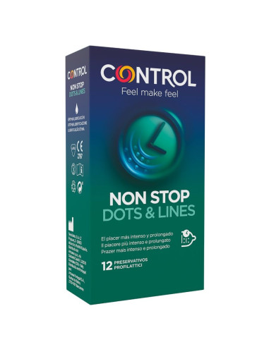 CONTROL - NONSTOP DOTS AND LINES CONDOMS 12 UNITS