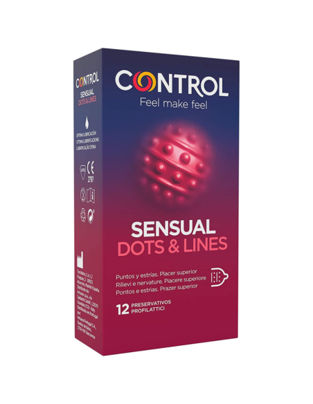 CONTROL - SENSUAL DOTS and LINES POINTS AND STRETCH MARKS 12 UNITS