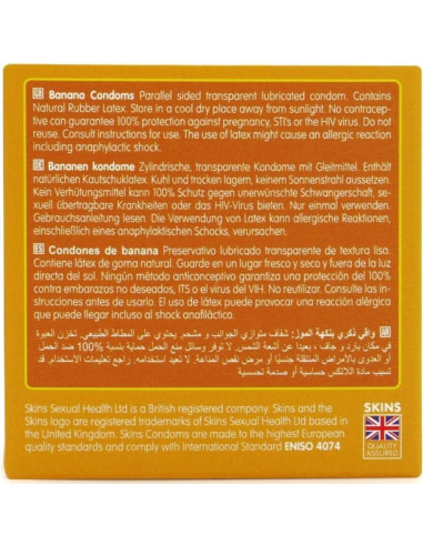 SKINS - BANANA PREMIUM CONDOMS PACK 4