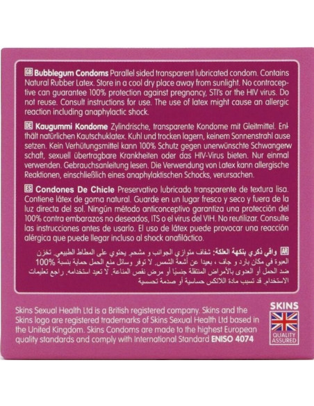 SKINS - BUBBLEGUM PREMIUM CONDOMS PACK 4