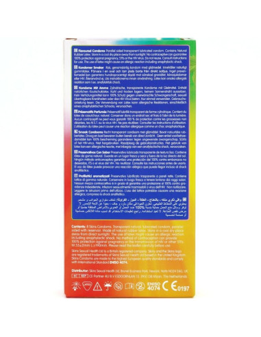 SKINS - MULTI FLAVORS PREMIUM CONDOMS PACK 8