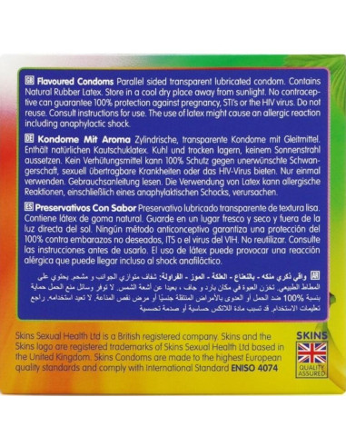 SKINS - MULTI FLAVORS PREMIUM CONDOMS PACK 4