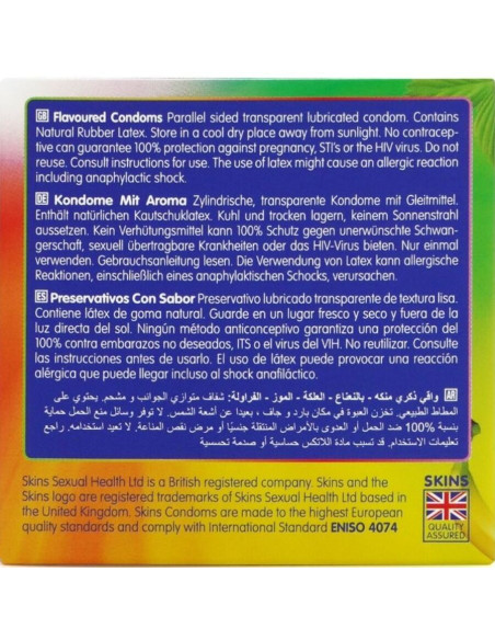 SKINS - MULTI FLAVORS PREMIUM CONDOMS PACK 4