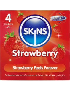 SKINS - STRAWBERRY PREMIUM CONDOMS PACK 4