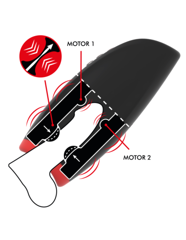 JAMYJOB - NOVAX masturbatorius su vibracija ir suspaudimu