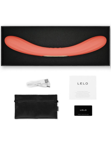 LELO - BOOMERANG DOUBLE ENDED VIBRATOR CORAL RED