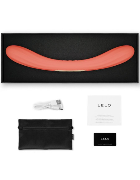LELO - BOOMERANG DOUBLE ENDED VIBRATOR CORAL RED