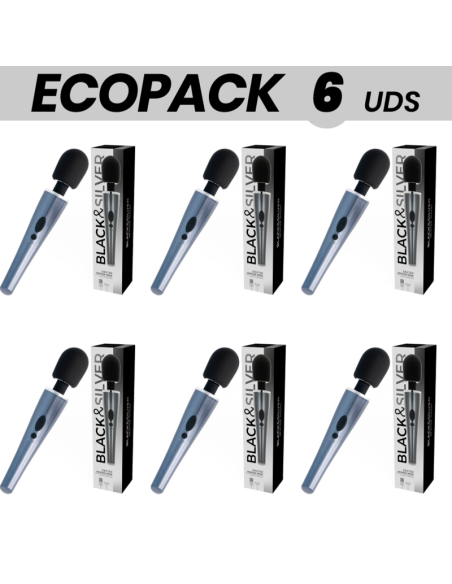 ECOPACK 6 VIENETAI - BLACKandSILVER DEXTER MASAŽINIS LAZDELĖLĖ