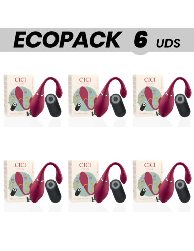 ECOPACK 6 VIENETAI - CICI BEAUTY PREMIUM SILIKONINIS KIAUŠINIŲ VIBRATORIUS SU NUOTOLINIO VALDYMO VALDYMU