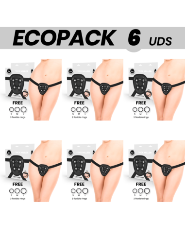 ECOPACK 6 UNITS - COCK MILLER ADJUSTABLE HARNESS WITH RINGS