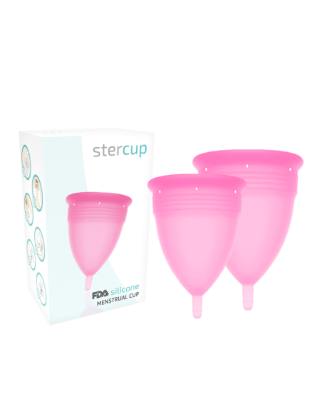 STERCUP - FDA SILIKONINĖ MENSTRUACINĖ TAURELĖ PAKUOTĖJE, SL DYDIS, ROŽINIS