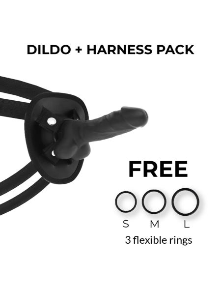 COCK MILLER - HARNESS SILICONE DENSITY COCKSIL ARTICULABLE BLACK 13 CM