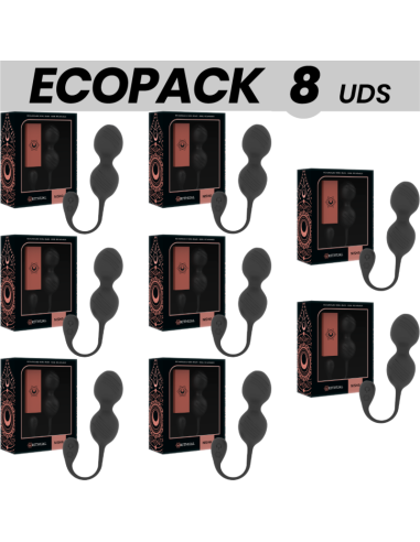 ECOPACK 7 UNITS - RITHUAL NISHA RECHARGEABLE VIBRATING KEGEL BALLS BLACK 7 1 FREE