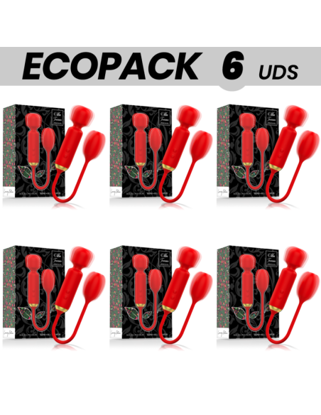 ECOPACK 6 UNITS - MIA TOSCANA DOUBLE PLEASURE WAND VIBRATOR EGG