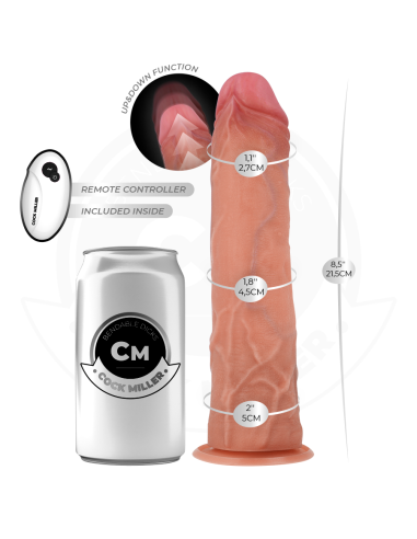 COCK MILLER - HYPER-REALISTIC DILDO WITH SUCTION CUP AND THRUSTING WITH REMOTE CONTROL 21.5 CM