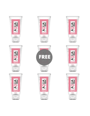 AQUA TRAVEL - STRAWBERRY CREAM FLAVOUR WATERBASED LUBRICANT - 50 ML 81 FREE