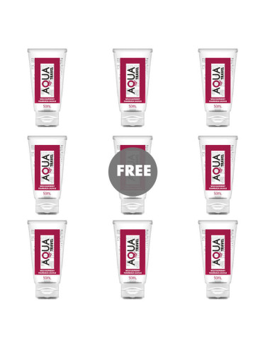 AQUA TRAVEL - WILD RASPBERRY FLAVOUR WATERBASED LUBRICANT - 50 ML 81 FREE
