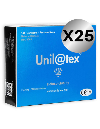 UNILATEX - NATŪRALIŲ KONSERVANTŲ PAKUOTĖ 25 X 144 VIENETAI